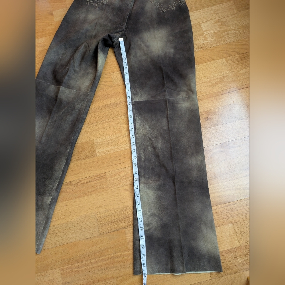 B&C Marble Gray Leather Pants - Picture 6 of 15